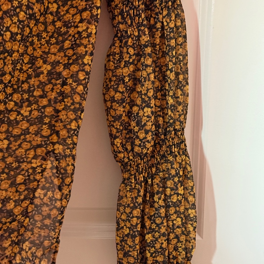 Zara Black and Yellow Floral Shirt - Picture 3 of 8